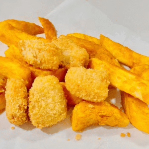 Scampi - 6 Pieces, Chips and Salad